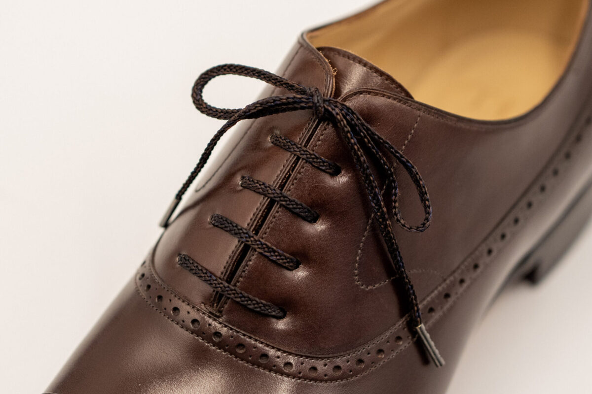 田中十靴組紐-平焦げ茶