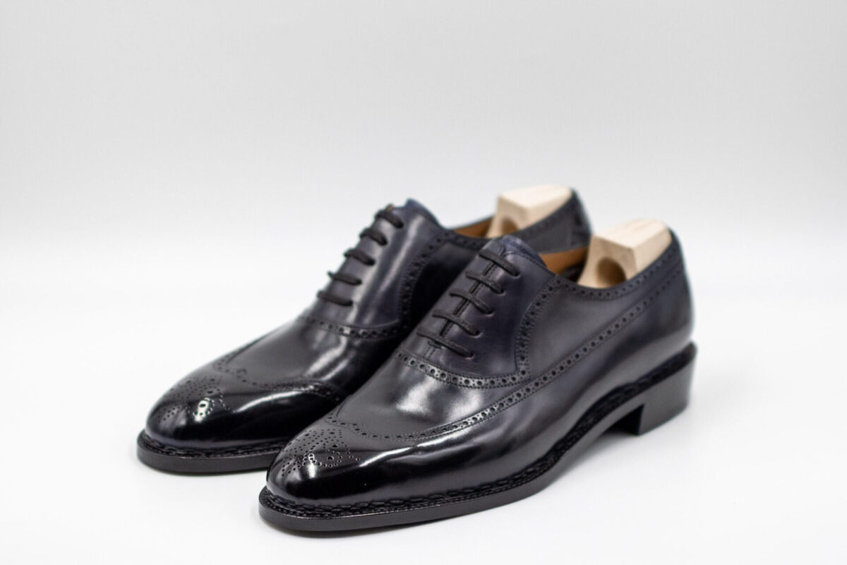 Saint Crispin's Oxford, long and short wing full brogue Black