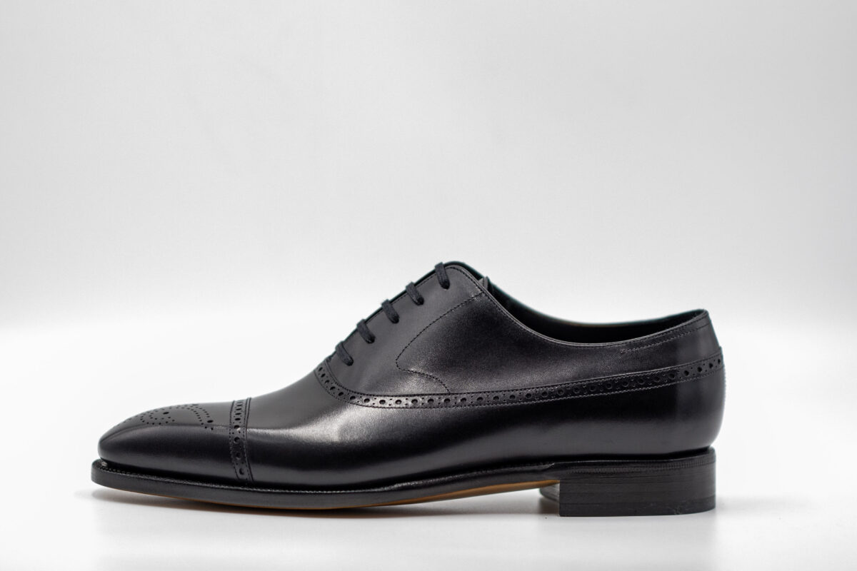 TLB Mallorca Semi Brogue Balmoral Box Calf Negro(BLACK)