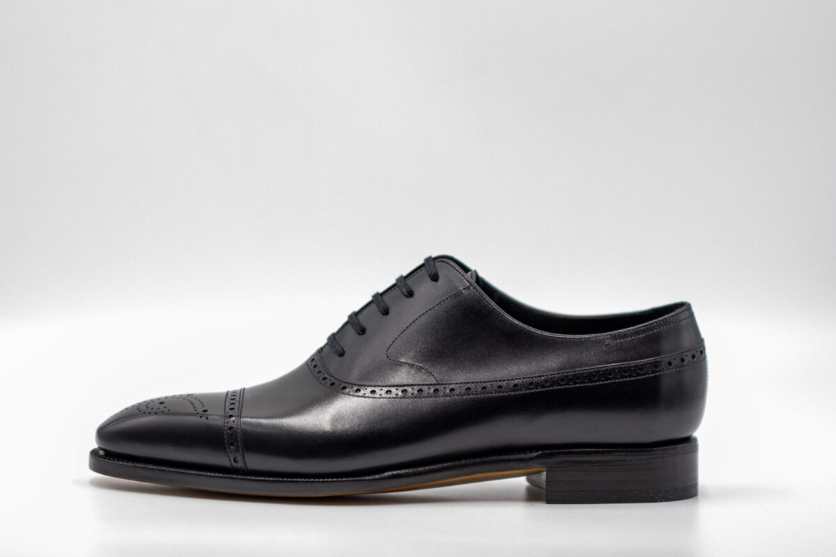 TLB Mallorca Semi Brogue Balmoral Box Calf Negro(BLACK)