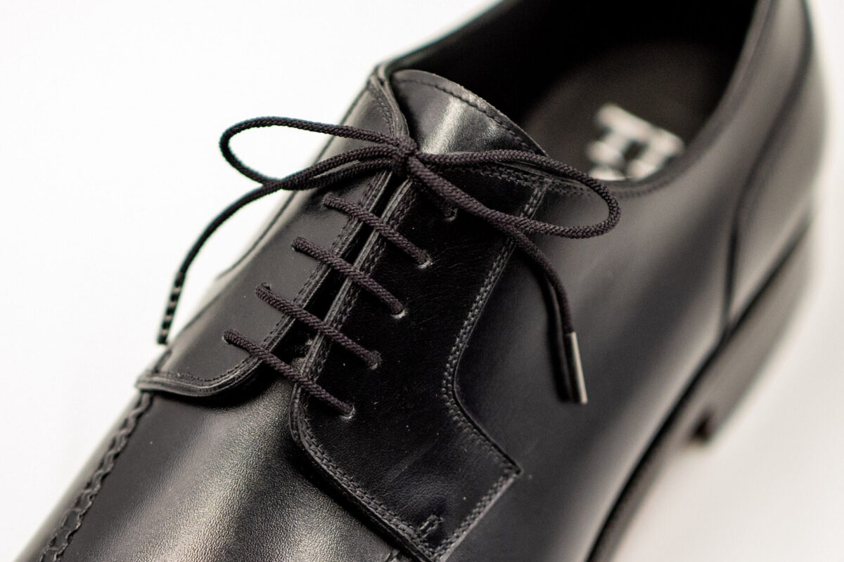 田中十靴組紐-丸黒紫