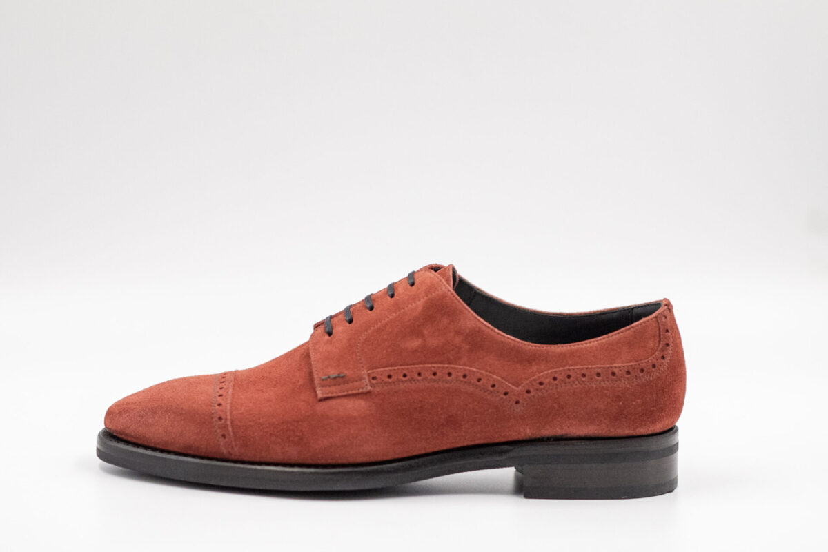 TLB Mallorca Punched cap toe Derby Suede Burdeos(Burgundy)