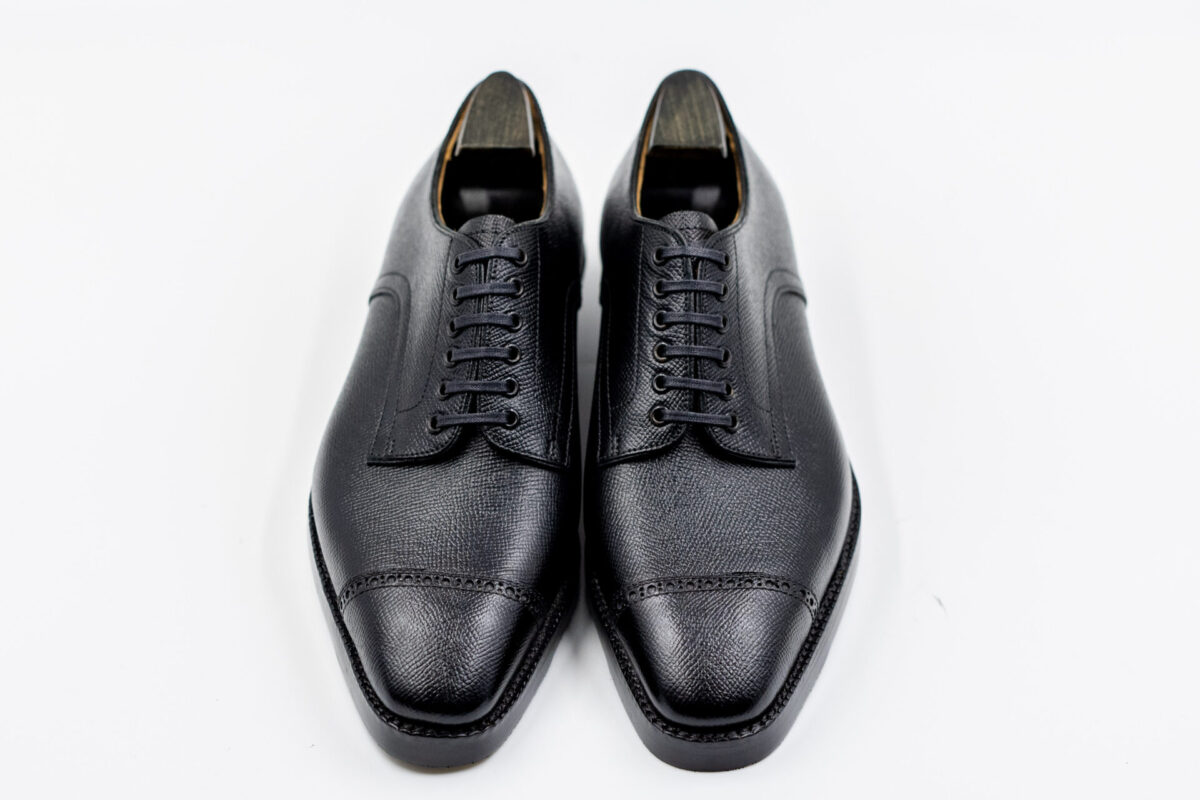 Winson×田中 6-eyelets derby punched cap toe