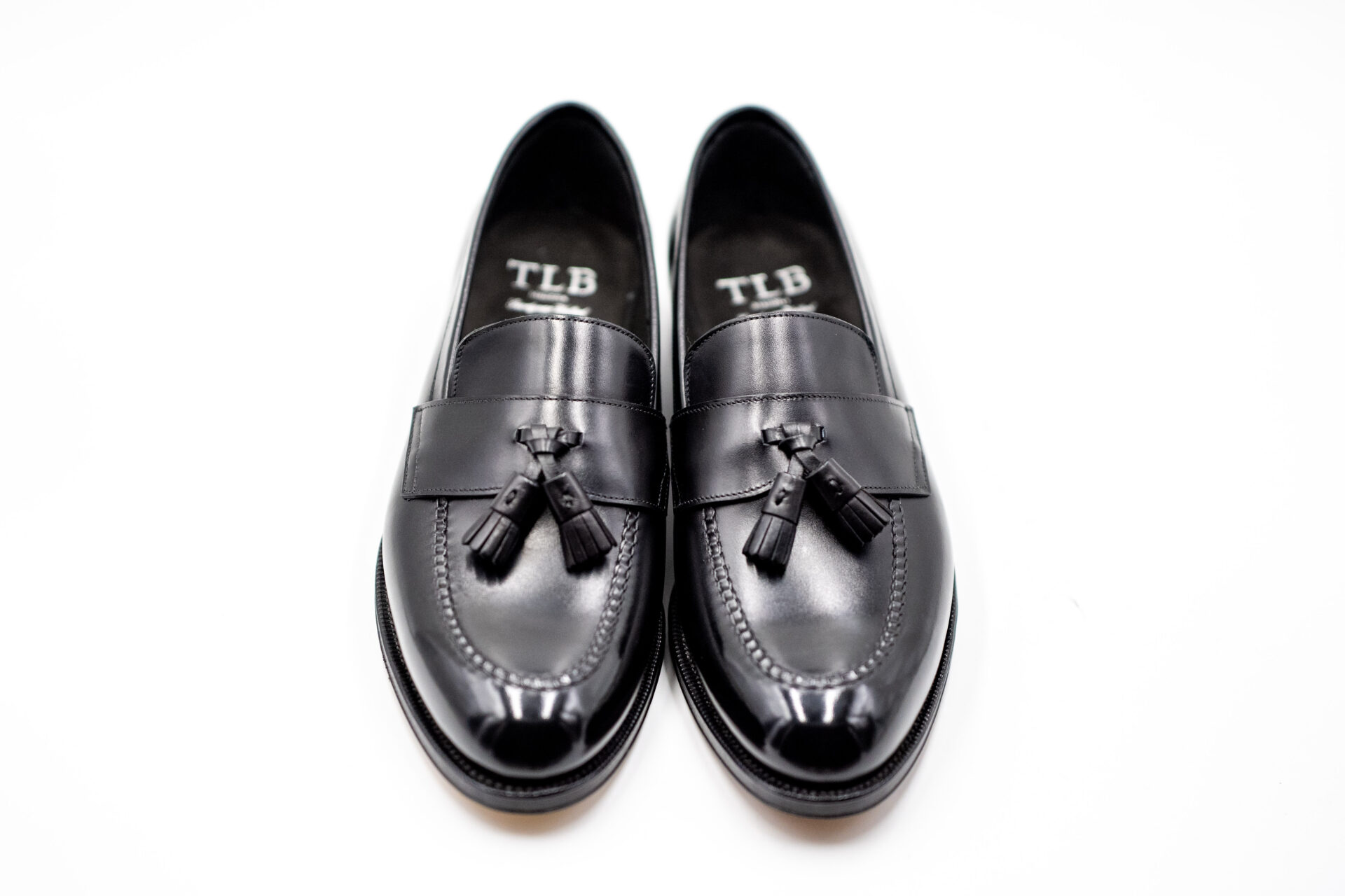 TLB Mallorca Half-Saddle Tassel Loafer Box Calf Negro - 画像 (4)