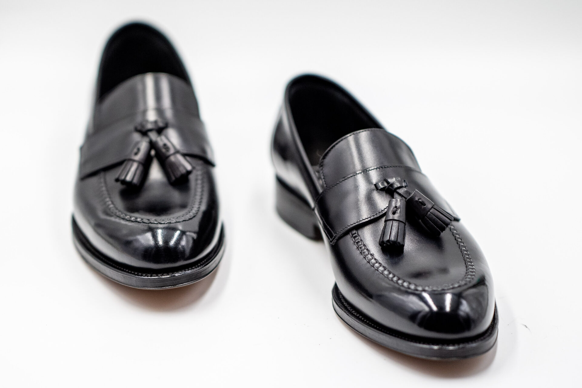 TLB Mallorca Half-Saddle Tassel Loafer Box Calf Negro - 画像 (7)