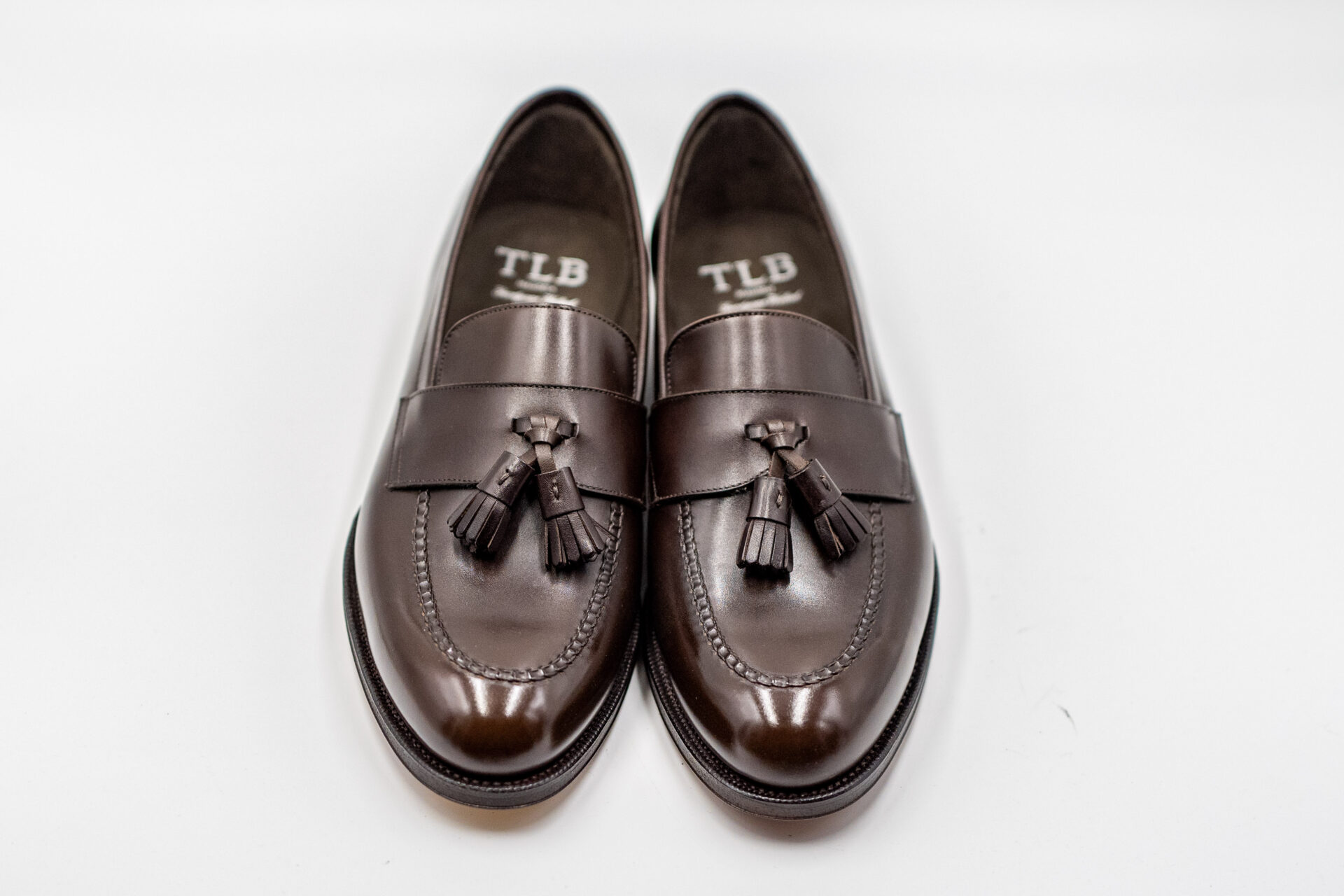 TLB Mallorca Half-Saddle Tassel Loafer Box Calf Marron - 画像 (5)