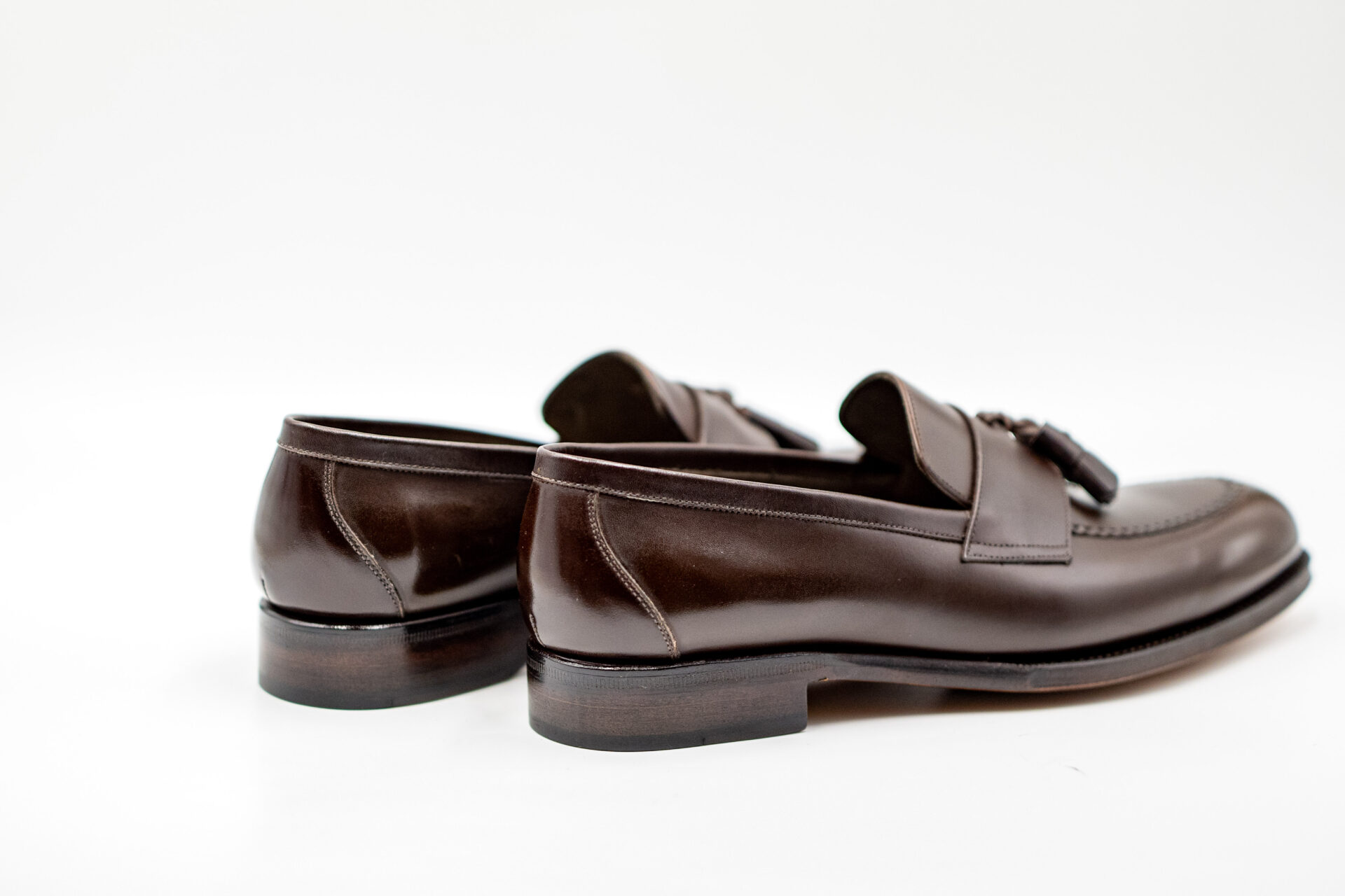 TLB Mallorca Half-Saddle Tassel Loafer Box Calf Marron - 画像 (9)